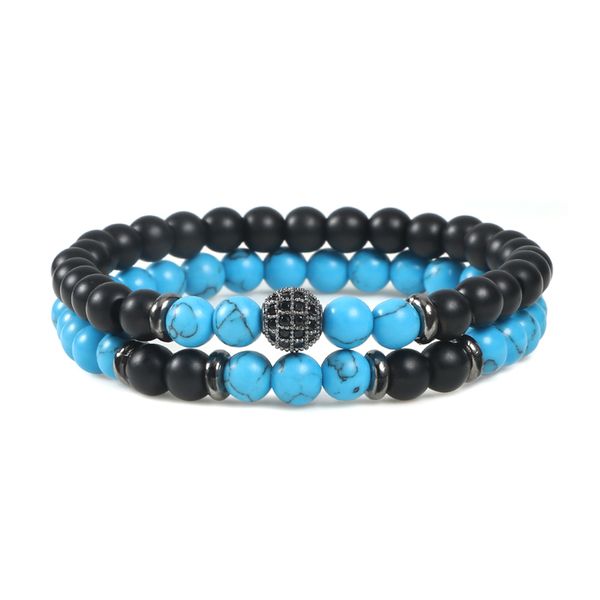 2pcs/set men bracelet fashion micro ball natural stone beaded bracelets bangles charm couple jewelry gift for women, Black
2pcs/set men bracelet fashion micro ball natural stone beaded bracelets bangles charm couple jewelry gift for women, Black