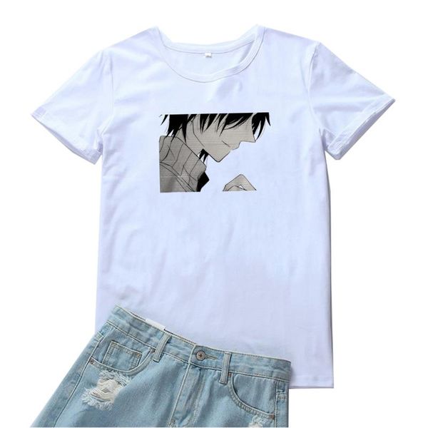 women's t-shirt vogue anime graphic tshirt for women japanese style tee shirt femme black cotton t shirts aesthetic casual, White
women's t-shirt vogue anime graphic tshirt for women japanese style tee shirt femme black cotton t shirts aesthetic casual, White