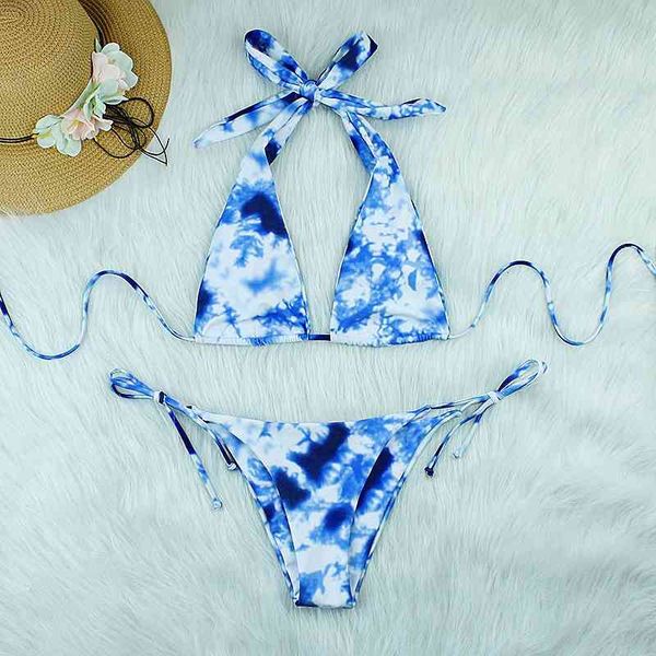 women's swimwear bikini print women lace up set swimsuit hang neck bathing suit beachwear biquini two piece summer thqt, White;black
women's swimwear bikini print women lace up set swimsuit hang neck bathing suit beachwear biquini two piece summer thqt, White;black