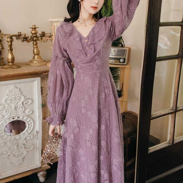 dres autumn french purple v-neck full-sleeve fairy retro court party wedding loungewear 210604, Black;gray
dres autumn french purple v-neck full-sleeve fairy retro court party wedding loungewear 210604, Black;gray