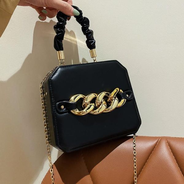 evening bags luxury thick chain design mini pu leather box shape crossbody with short handle for women shoulder handbags
evening bags luxury thick chain design mini pu leather box shape crossbody with short handle for women shoulder handbags