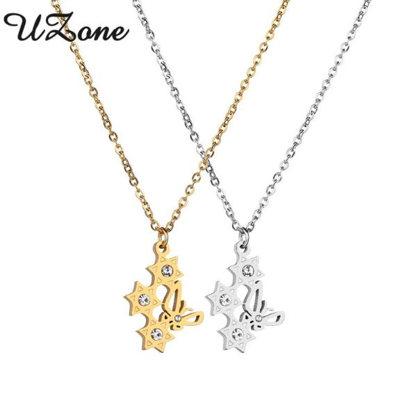 pendant necklaces uzone cubic zircon hexagram necklace stainless steel butterfly sweater chain gift for women femme, Silver
pendant necklaces uzone cubic zircon hexagram necklace stainless steel butterfly sweater chain gift for women femme, Silver