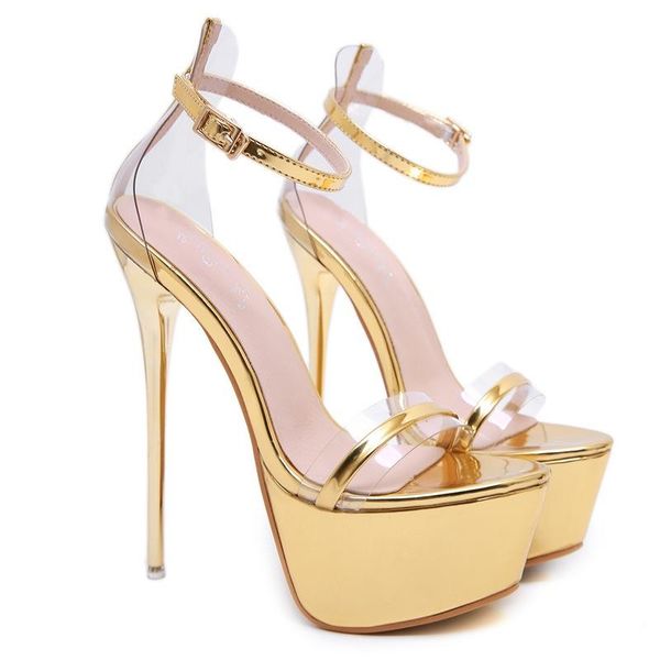 dress shoes summer transparent thick-soled high-heeled sandals fashion thin heel buckle simple for women, Black
dress shoes summer transparent thick-soled high-heeled sandals fashion thin heel buckle simple for women, Black