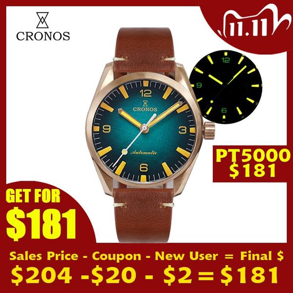 wristwatches cronos men watch bronze cusn8 automatic blue / green textured dial pt5000 sapphire crystal leather rubber strap, Slivery;brown
wristwatches cronos men watch bronze cusn8 automatic blue / green textured dial pt5000 sapphire crystal leather rubber strap, Slivery;brown
