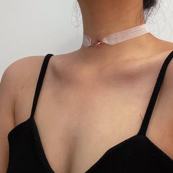 vogallery fashion white zircon chokers necklaces sweet women chiffon imitation gems short necklace accessories, Golden;silver
vogallery fashion white zircon chokers necklaces sweet women chiffon imitation gems short necklace accessories, Golden;silver
