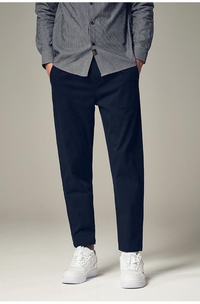 men's pants 4570 2021 autumn business casual trend solid color straight, Black
men's pants 4570 2021 autumn business casual trend solid color straight, Black