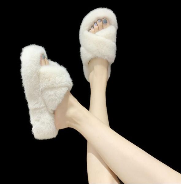 furry slippers women's thick-soled sponge cake bottom cross-shaped outer wear home shoes slippers2021 flat, Black
furry slippers women's thick-soled sponge cake bottom cross-shaped outer wear home shoes slippers2021 flat, Black