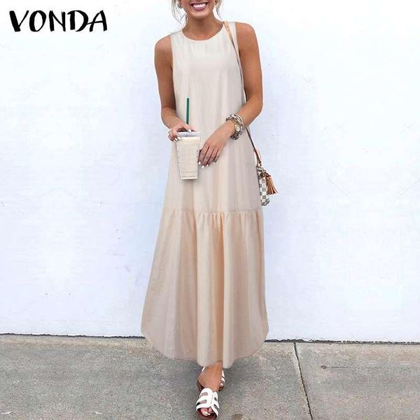 casual dresses women'dress round neck sleeveless solid ruffled hem dress beach summer sundress vonda vestidos plus size robe 5xl, Black;gray
casual dresses women'dress round neck sleeveless solid ruffled hem dress beach summer sundress vonda vestidos plus size robe 5xl, Black;gray