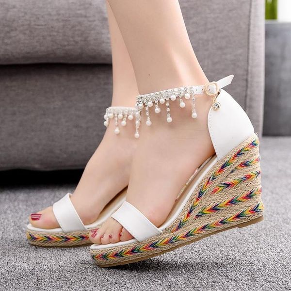 summer women flat sandals rope female beach shoes wedge high heel comfortable platform sandalia feminina, Black
summer women flat sandals rope female beach shoes wedge high heel comfortable platform sandalia feminina, Black