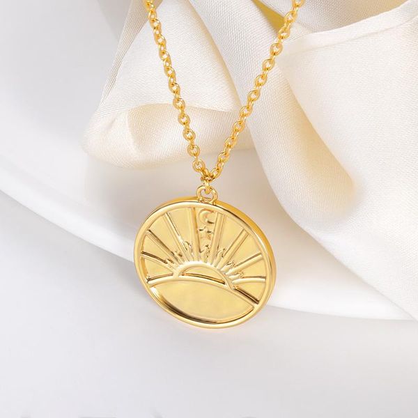 pendant necklaces gold silver color carved star and moon round sunrise sunset necklace for women men charm jewelry bff summer choker gifts
pendant necklaces gold silver color carved star and moon round sunrise sunset necklace for women men charm jewelry bff summer choker gifts