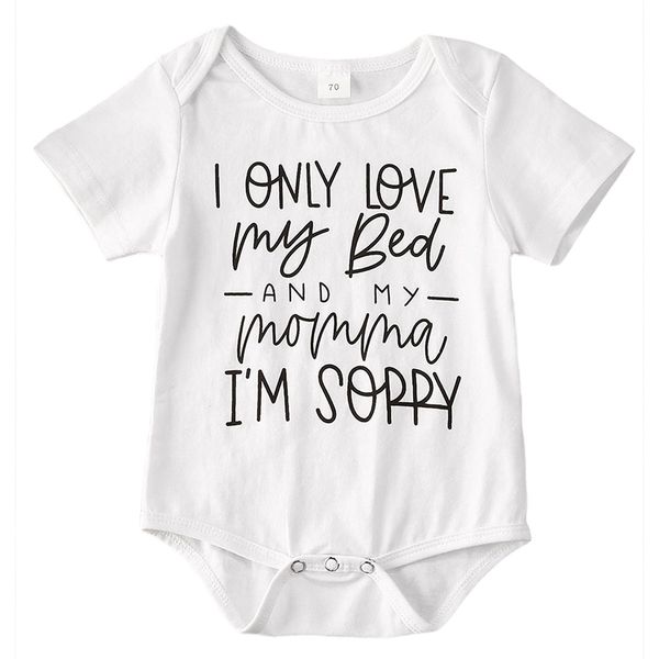 0-18months i only love my bed and my momma im sorry printed bodysuits for new born infant baby girls boys bodysuit, White
0-18months i only love my bed and my momma im sorry printed bodysuits for new born infant baby girls boys bodysuit, White