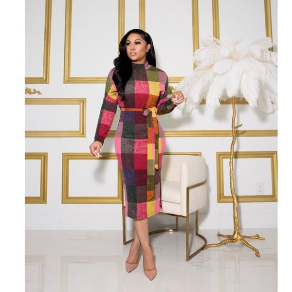 casual dresses 2021 autumn and winter temperament high collar commuter color printing side slit trim belt long dress, Black;gray
casual dresses 2021 autumn and winter temperament high collar commuter color printing side slit trim belt long dress, Black;gray