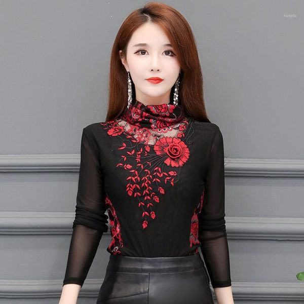 women's blouses & shirts winter lace turtleneck long-sleeved blouse women blusas ropa de mujer, White
women's blouses & shirts winter lace turtleneck long-sleeved blouse women blusas ropa de mujer, White