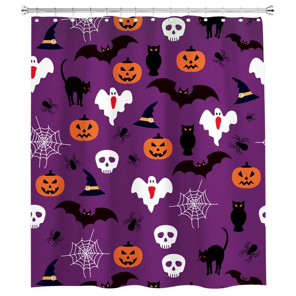 halloweenshower curtain funny ghostpumpkininch skull goblin spider web bats geometry patternsartwork 12 pack hooks polyester
halloweenshower curtain funny ghostpumpkininch skull goblin spider web bats geometry patternsartwork 12 pack hooks polyester