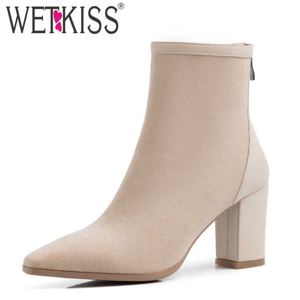 wetkiss block high heels ankle boots women pu flock zipper autumn boot ladies spike heel booties woman shoes big size 43 210630, Black
wetkiss block high heels ankle boots women pu flock zipper autumn boot ladies spike heel booties woman shoes big size 43 210630, Black