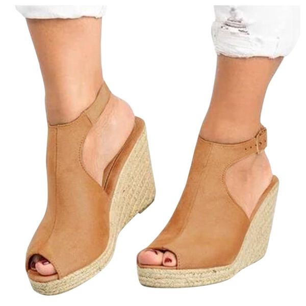 sandals women's fashion solid wedges casual buckle strap roman shoes pu peep toe high-heeled women sandalias, Black
sandals women's fashion solid wedges casual buckle strap roman shoes pu peep toe high-heeled women sandalias, Black