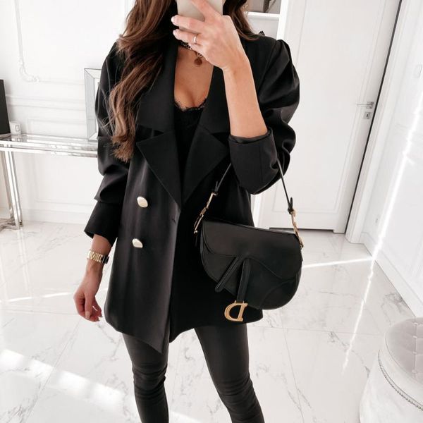 casual loose blazers coat woman autumn winter female solid double breasted thin blazer jacket women office lady overcoat women's suits, White;black
casual loose blazers coat woman autumn winter female solid double breasted thin blazer jacket women office lady overcoat women's suits, White;black
