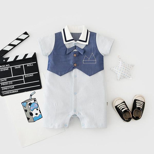 born infant boys summer clothes gentleman fashion wedding party toddler romper clothing kids overalls gentlemen rompers, Blue
born infant boys summer clothes gentleman fashion wedding party toddler romper clothing kids overalls gentlemen rompers, Blue