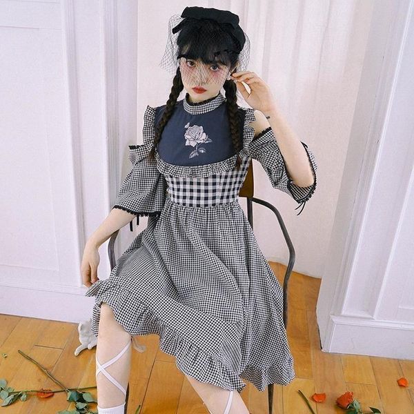 casual dresses short sleeve dress women lolita style kawaii girlish streetwear preppy retro design a-line ruffles trendy elegant vintage chi, Black;gray
casual dresses short sleeve dress women lolita style kawaii girlish streetwear preppy retro design a-line ruffles trendy elegant vintage chi, Black;gray