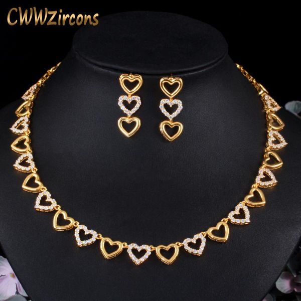 earrings & necklace cwwzircons cute romantic love heart shape cz fashion women party jewelry sets african dubai gold color t497, Silver
earrings & necklace cwwzircons cute romantic love heart shape cz fashion women party jewelry sets african dubai gold color t497, Silver