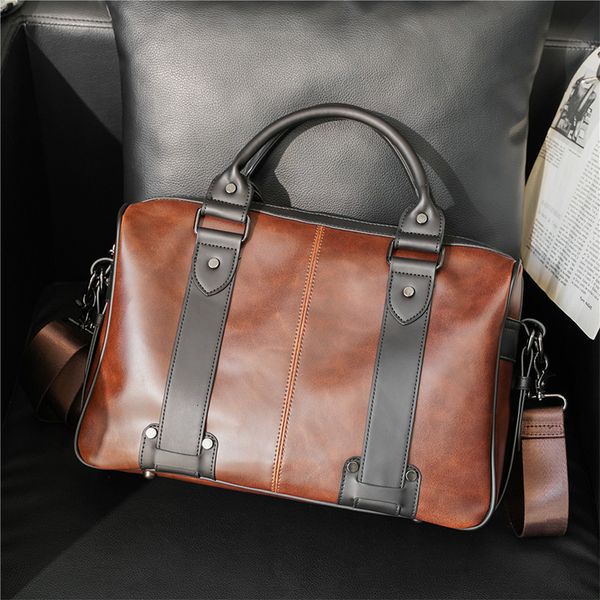 bag handbag men's single shoulder crazy horse skin cross carrying korean fashion leisure work office, Black;red
bag handbag men's single shoulder crazy horse skin cross carrying korean fashion leisure work office, Black;red