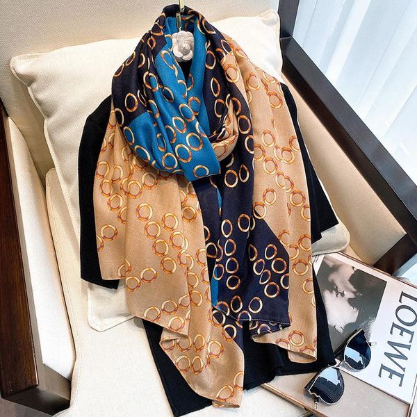 scarves 2022 brand designer silk scarf female foulard bandana long shawls wraps winter neck pashmina lady hijab luxury, Blue;gray
scarves 2022 brand designer silk scarf female foulard bandana long shawls wraps winter neck pashmina lady hijab luxury, Blue;gray