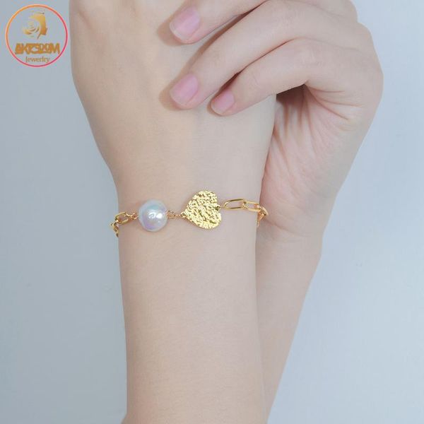 link, chain akizoom simple heart pearl bracelet fashion stainless steel bangles for women girl wrist jewelry birthday gift, Black
link, chain akizoom simple heart pearl bracelet fashion stainless steel bangles for women girl wrist jewelry birthday gift, Black