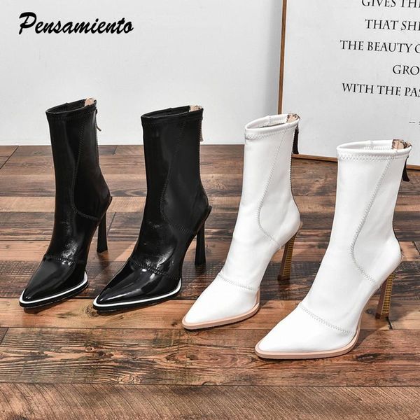 boots star style patent leather contrast colors women autumn winter fashion high heels female ankle warm office lady shoes, Black
boots star style patent leather contrast colors women autumn winter fashion high heels female ankle warm office lady shoes, Black