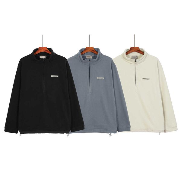 chao brand fog double thread essentials half zipper fleece sweater coatha1u, Black
chao brand fog double thread essentials half zipper fleece sweater coatha1u, Black