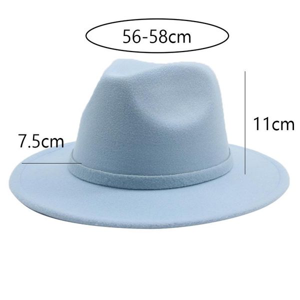 wide brim hats for women men formal dress fedora 2021 wedding jazz caps white black hat sombreros de mujer, Blue;gray
wide brim hats for women men formal dress fedora 2021 wedding jazz caps white black hat sombreros de mujer, Blue;gray