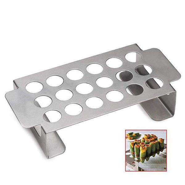 tools & accessories kitchen bbq stainless steel chili pepper grill rack 18 holes chicken leg roaster stand with handles for outdoor barbecue
tools & accessories kitchen bbq stainless steel chili pepper grill rack 18 holes chicken leg roaster stand with handles for outdoor barbecue