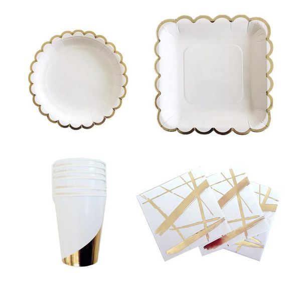 disposable dinnerware ins style white picnic plate gilding gold rimmed tableware paper pallet cup dish set birthday party cake
disposable dinnerware ins style white picnic plate gilding gold rimmed tableware paper pallet cup dish set birthday party cake