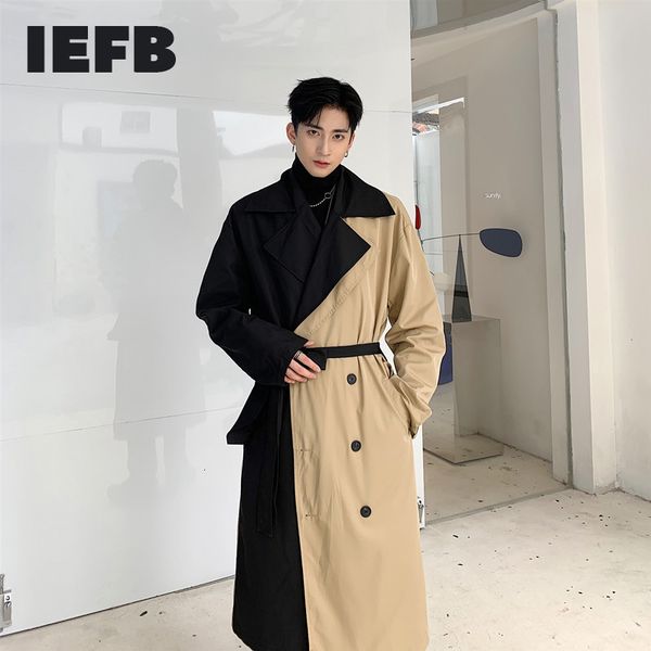iefb men's clothing design windbreaker with belt personality hit color patchwork loose oversize long coat male trech 9y189 210524, Tan;black
iefb men's clothing design windbreaker with belt personality hit color patchwork loose oversize long coat male trech 9y189 210524, Tan;black