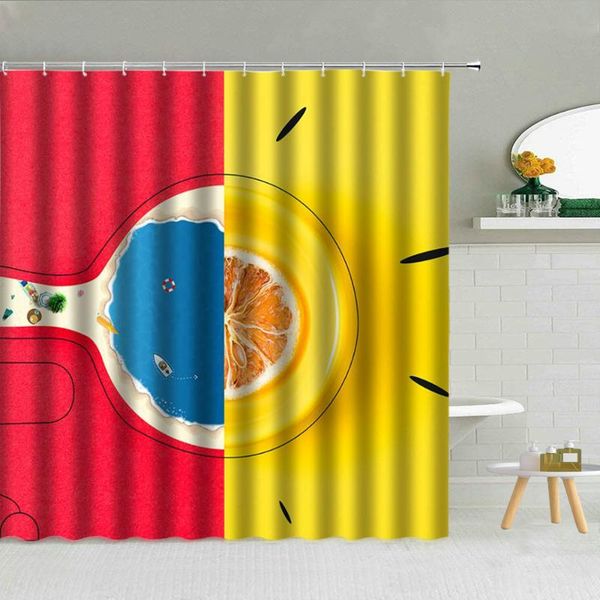 seascape red yellow striped shower curtains summer fruit art creative waterproof fabric bathroom decor curtain with hooks
seascape red yellow striped shower curtains summer fruit art creative waterproof fabric bathroom decor curtain with hooks