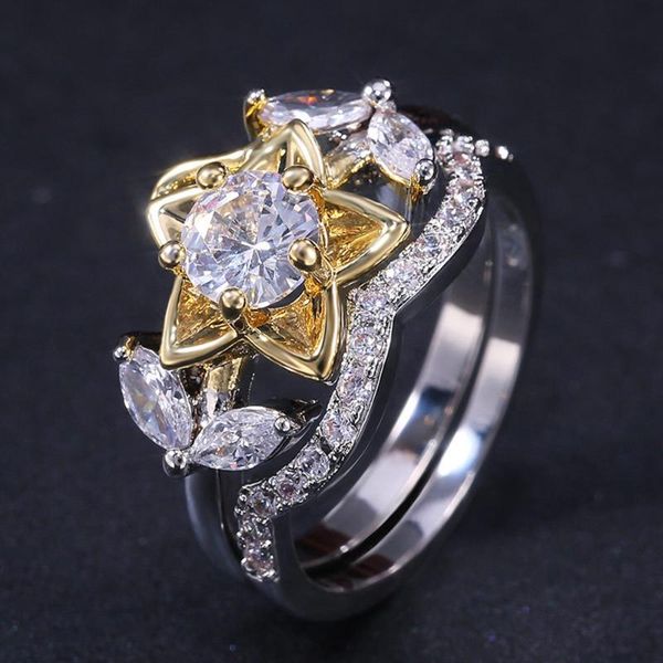 cluster rings modyle 2021 five star men luxury gold silver color rhinestones zircon pentagram women wedding party jewelry, Golden;silver
cluster rings modyle 2021 five star men luxury gold silver color rhinestones zircon pentagram women wedding party jewelry, Golden;silver