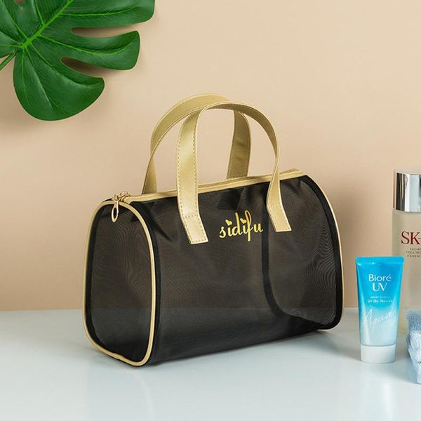 fashion mesh handbag women wash cosmetic bag breathable black travel storage transparent bath beach bags & cases
fashion mesh handbag women wash cosmetic bag breathable black travel storage transparent bath beach bags & cases