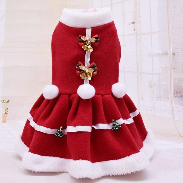 dog apparel double-faced velvet thickening bow hair ball bell red pet christmas dress autumn and winter clothes
dog apparel double-faced velvet thickening bow hair ball bell red pet christmas dress autumn and winter clothes
