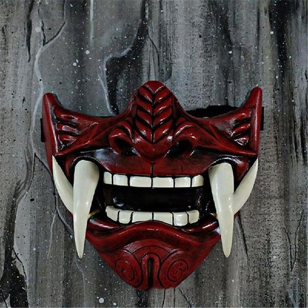 red prajna cosplay mask halloween party event masquerade cosplay props scary half face mouth cover anime cos costumes, Black
red prajna cosplay mask halloween party event masquerade cosplay props scary half face mouth cover anime cos costumes, Black