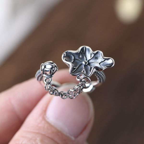 silver ring leaf lotus 100% original pure s925 sterling rings for women jewelry open adjustable size cluster, Golden;silver
silver ring leaf lotus 100% original pure s925 sterling rings for women jewelry open adjustable size cluster, Golden;silver