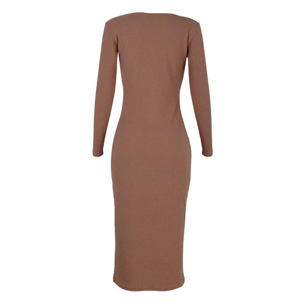 autumn style women's long sleeve v-neck solid mid-calf pencil dress casual dresses, Black;gray
autumn style women's long sleeve v-neck solid mid-calf pencil dress casual dresses, Black;gray