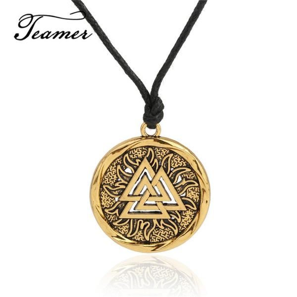 teamer valknut viking pendant necklace scandinavian symbol norse warrior jewelry for woman/man necklaces, Silver
teamer valknut viking pendant necklace scandinavian symbol norse warrior jewelry for woman/man necklaces, Silver