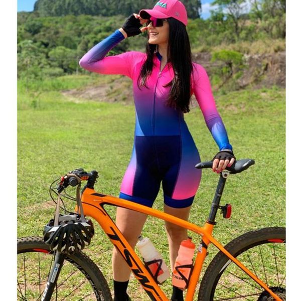 racing sets xama cycling skinsuit color gradient women long sleeve bodysuit pro team triathlon bike jumsuit roupa ciclismo feminina kit, Black;blue
racing sets xama cycling skinsuit color gradient women long sleeve bodysuit pro team triathlon bike jumsuit roupa ciclismo feminina kit, Black;blue