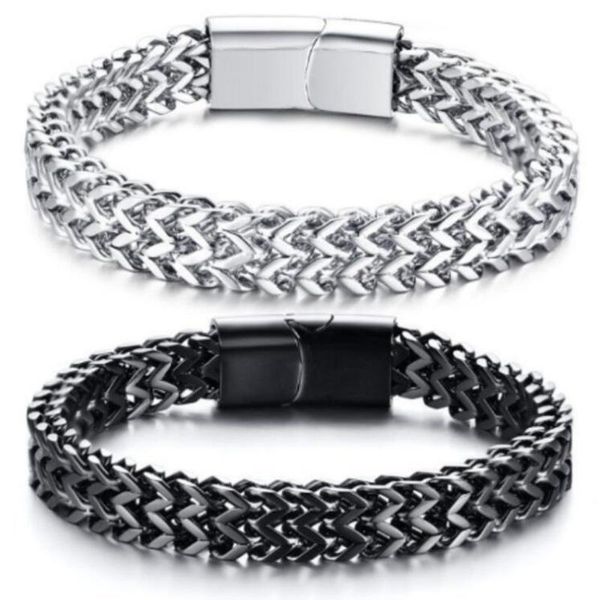 link, chain fashion classic keel titanium steel bracelet domineering stainless double row for men jewelry gift, Black
link, chain fashion classic keel titanium steel bracelet domineering stainless double row for men jewelry gift, Black