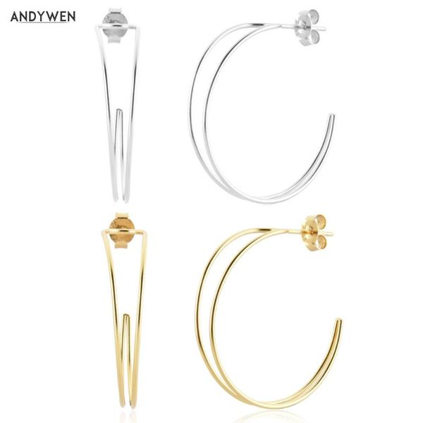 hoop & huggie andywen 925 sterling silver gold big hoops rock punk 25mm piercing luxury thin circle round jewelry 2021 wedding gift, Golden;silver
hoop & huggie andywen 925 sterling silver gold big hoops rock punk 25mm piercing luxury thin circle round jewelry 2021 wedding gift, Golden;silver