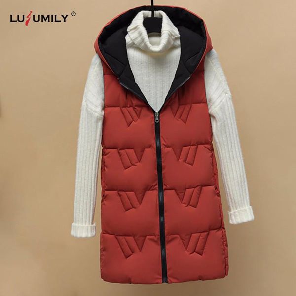 women's vests lusumily cotton padded women mid-length sleeveless jacket fashion loose autumn winter thick waistcoat vest jackets, Black;white
women's vests lusumily cotton padded women mid-length sleeveless jacket fashion loose autumn winter thick waistcoat vest jackets, Black;white