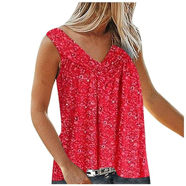 women's blouses & shirts fashion women v collar printed broken flowers sleeveless leisure time shirt, White
women's blouses & shirts fashion women v collar printed broken flowers sleeveless leisure time shirt, White