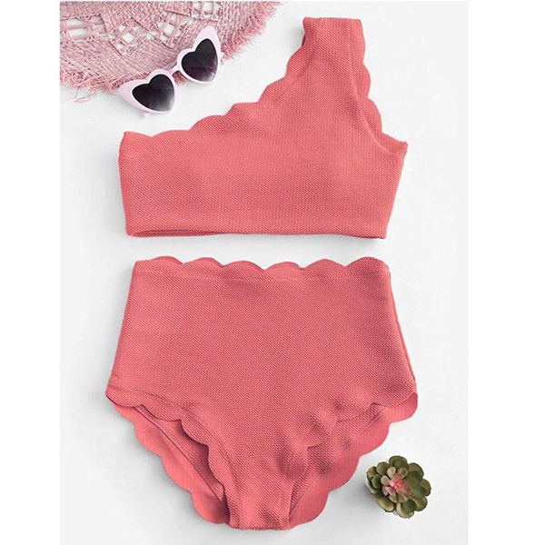 women's swimwear solid bikini 2021 high waist women scalloped swimsuit female set bodysuit bathing suit summer biquini #g3, White;black
women's swimwear solid bikini 2021 high waist women scalloped swimsuit female set bodysuit bathing suit summer biquini #g3, White;black