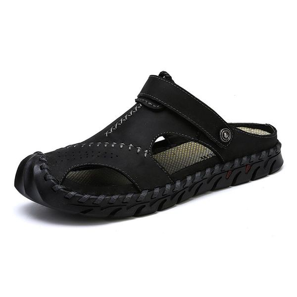 sandals 2021 men genuine split leather beach roman brand casual shoes slippers sneakers summer, Black
sandals 2021 men genuine split leather beach roman brand casual shoes slippers sneakers summer, Black