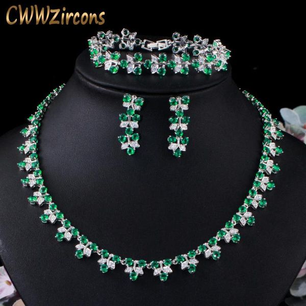 earrings & necklace cwwzircons luxury dubai nigeria green cz crystal wedding prom jewelry set for brides party costume accessories t477, Silver
earrings & necklace cwwzircons luxury dubai nigeria green cz crystal wedding prom jewelry set for brides party costume accessories t477, Silver
