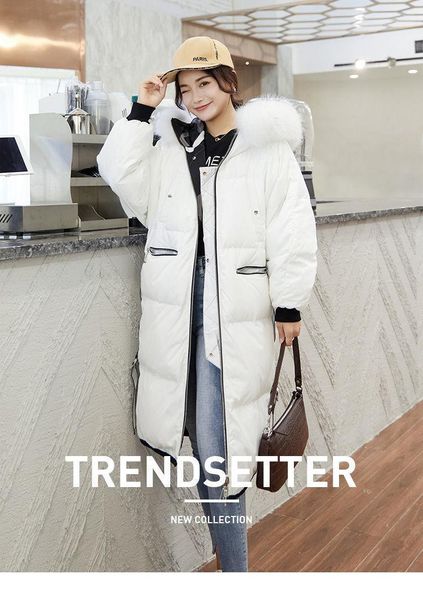 women's down & parkas white duck double-sided jacket raccoon big fur collar zipper mid-length, Black
women's down & parkas white duck double-sided jacket raccoon big fur collar zipper mid-length, Black